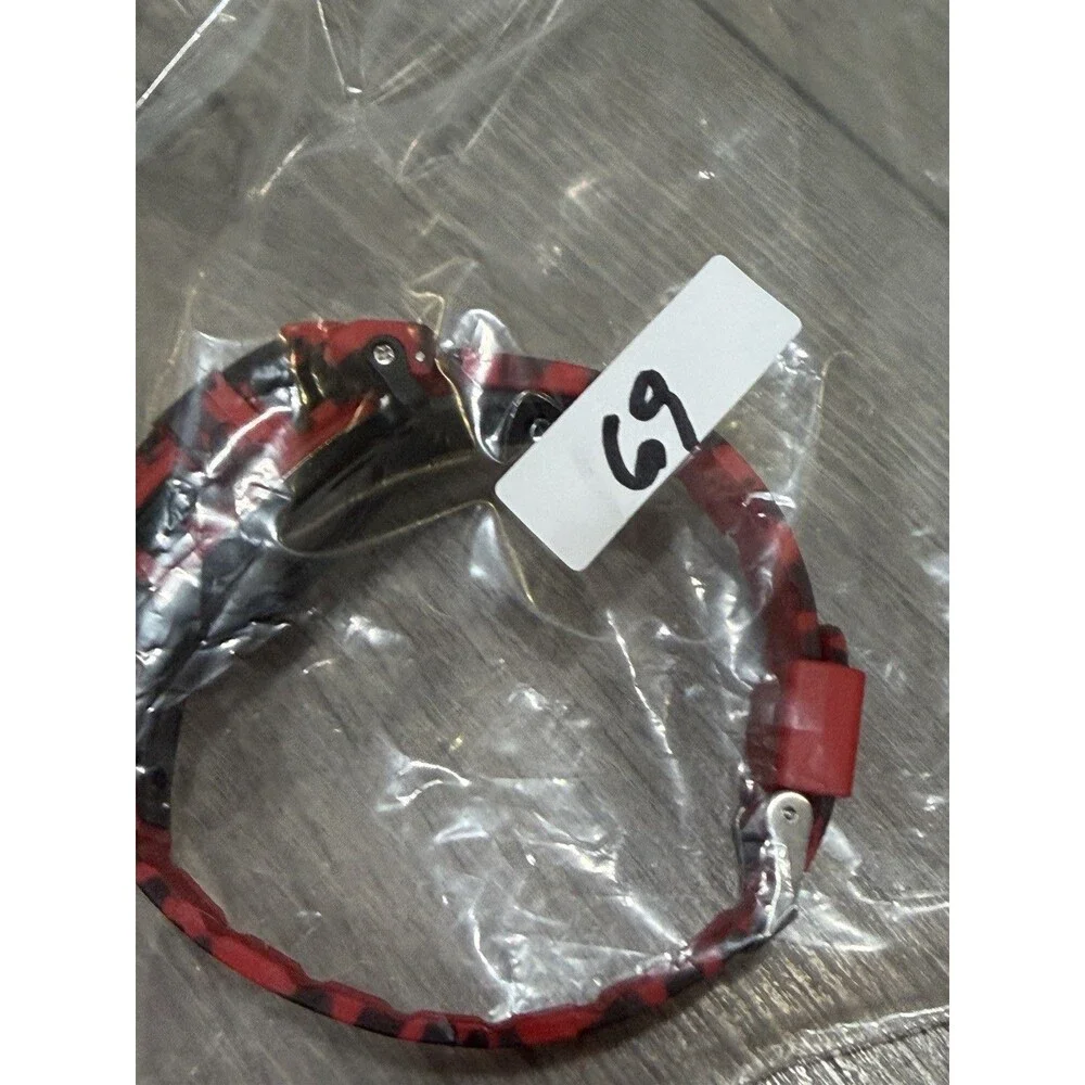 Lavaredo Digital Sport Watch 44mm Red Camo Alarm Chronograph WR 164FT